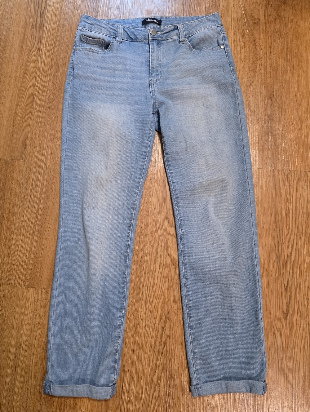 d. Jeans Light Wash Cropped Cuffed Stretch Jeans Womens Size 6